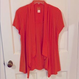 Hearts of Palm Orange Tunic Top